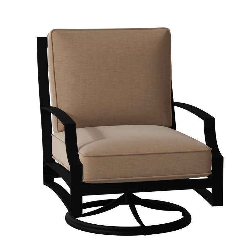 Woodard Seal Cove Swivel Patio Chair with Cushions Perigold